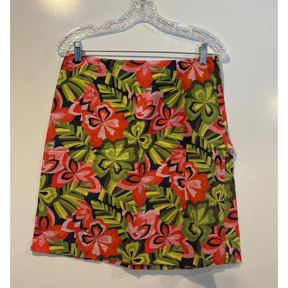 Talbots Womens Skirt Size 8‎ Floral Tropical Bloom A Line Cotton